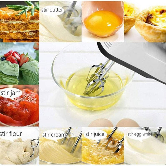 Multifunctional 7-Speed Electric Hand Mixer – Mini Food Blender, Egg Beater & Dough Mixer.