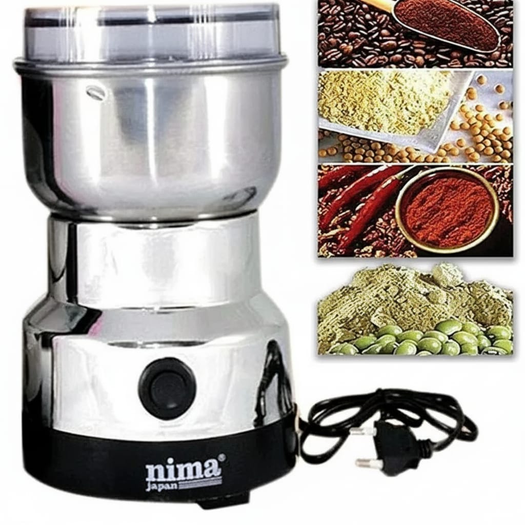 Premium Multifunctional Electric Grinder – Heavy-Duty Stainless Steel Portable Masala, Coffee & Dry Food Mixer