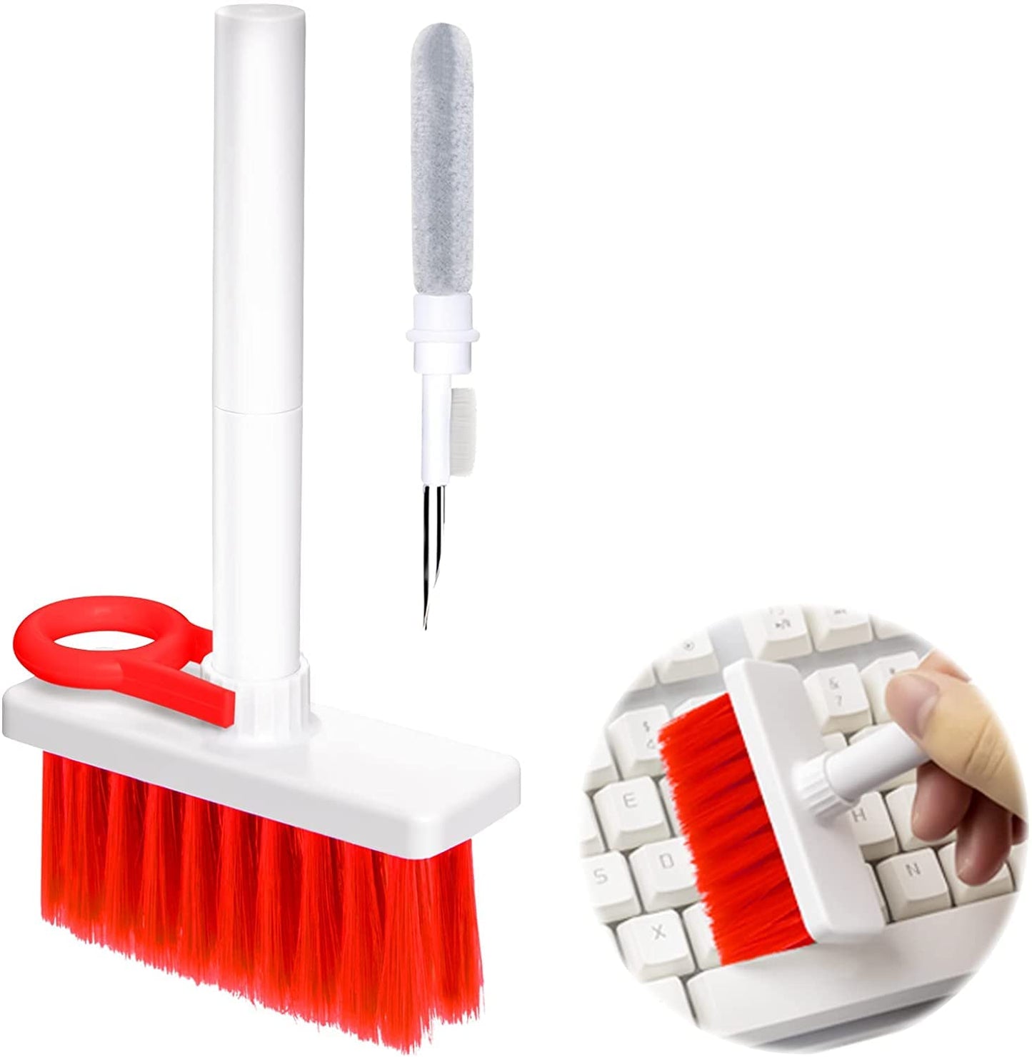 Soft Brush 5-in-1 Multi-Function Cleaning Kit | Keyboard & Earphone High-Density Brush Set(random colour)
