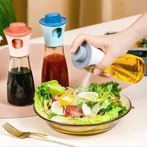 Oil Spray Dispenser for Cooking – 170ml Refillable Mist Bottle for BBQ, Baking, Frying & Salads (Random Color)