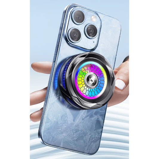 15W High-Power Mobile Phone Cooler – Magnetic & Clip Design, Fast Cooling with RGB LED Light (SL-25)